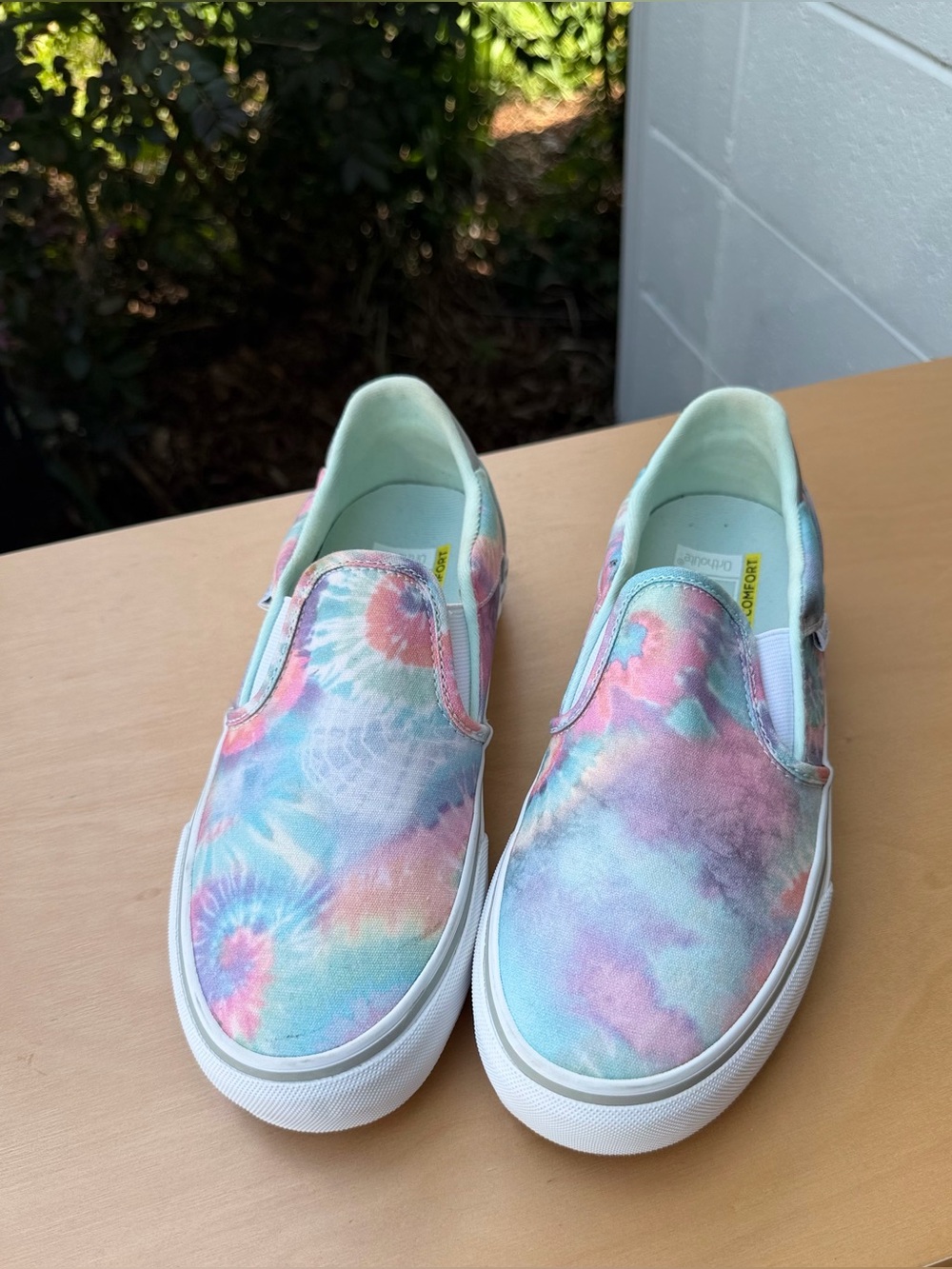 Vans Pastel Tie Dye Slip On Sneakers Unisex Hippie Y2K Skate Deluxe Comfort 8W 6 - Picture 3 of 10